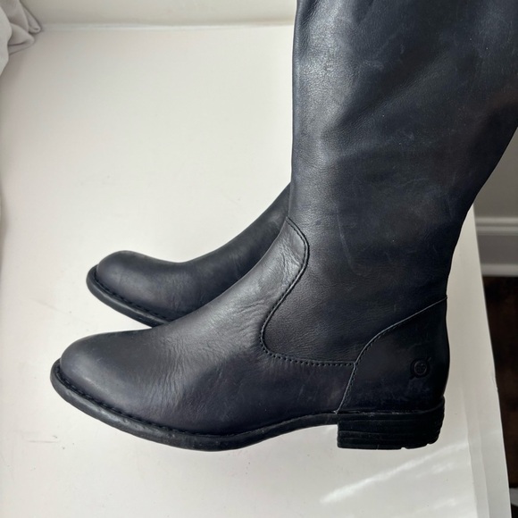 NEW Born Shaunie Leather Knee High Tall Riding Boots, Black 6 US Wide - Picture 6 of 9